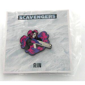 Scavengers Rin PInk Purple Hair Enamel Lapel Pin